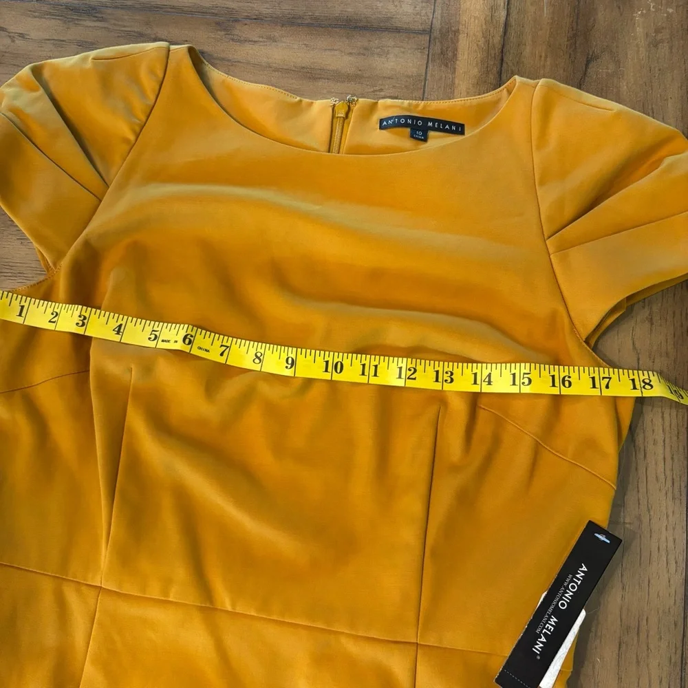 NWT Antonio Melani Amy Cap Sleeve Sheath Dress, Golden Oak,size 10,Church Office - Picture 12 of 14